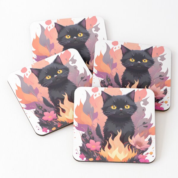 Item preview, Black Cat Bloom - Pastel style designed and sold by ZooVerse.