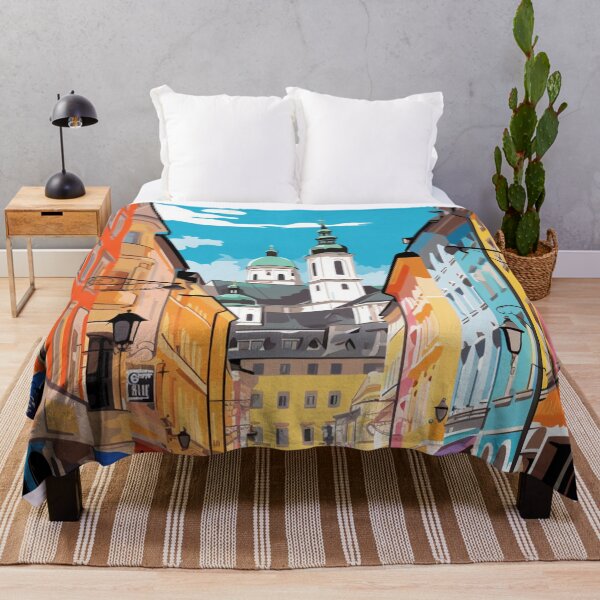 Item preview, A Pop Art Travel Print of Salzburg - Austria designed and sold by StudioRedKoala.