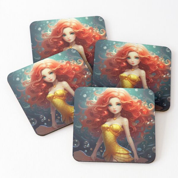 Item preview, A cartoon beautiful mermaid girl  designed and sold by aiphotosart.