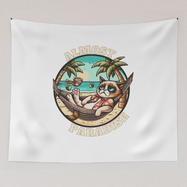 Item preview,  Almost Paradise | Cool Cat - Cat gifts with quotes designed and sold by MaFleiva.