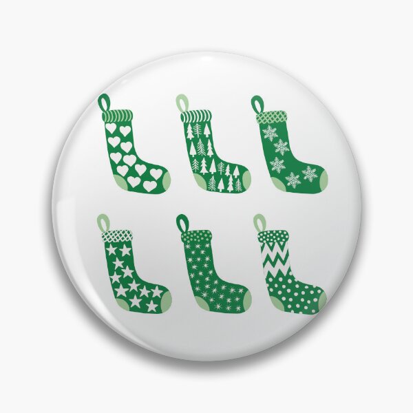 Item preview, Modern White and Green Christmas Stockings  designed and sold by MoorePatterns.