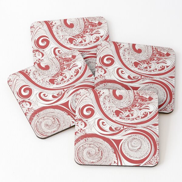 Item preview, Striking Red and White Pattern - Modern Abstract Design designed and sold by The-Library.