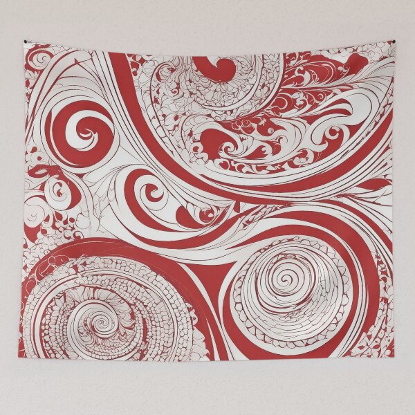 Item preview, Striking Red and White Pattern - Modern Abstract Design designed and sold by The-Library.