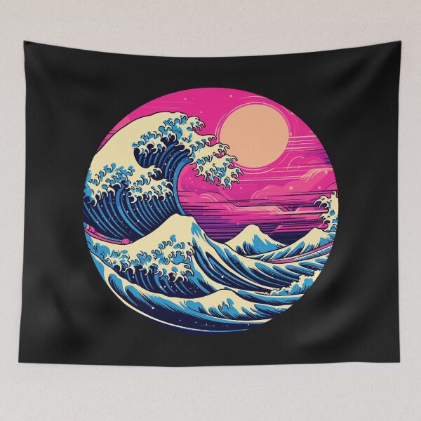 Item preview, The Great Wave Cyberpunk Vapourware designed and sold by flying-hellfish.