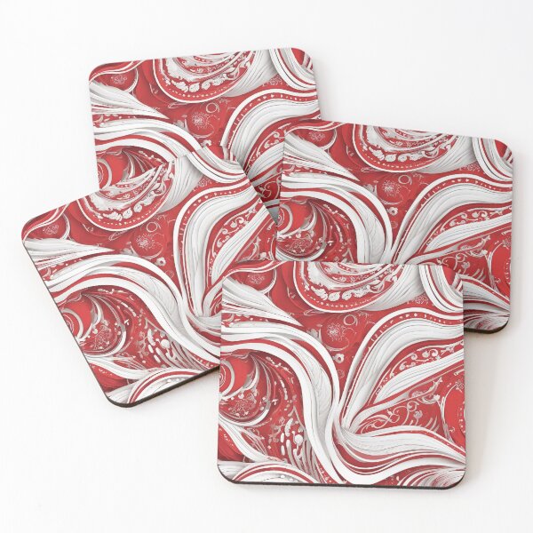 Item preview, Dynamic Red and White Pattern - Abstract Geometric Art designed and sold by The-Library.