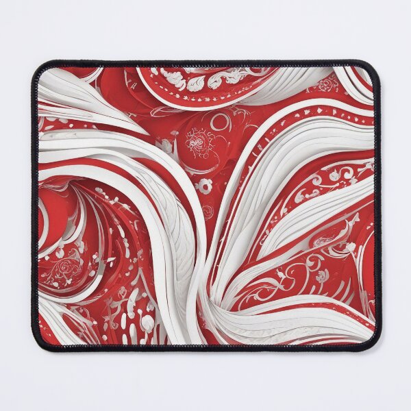 Item preview, Dynamic Red and White Pattern - Abstract Geometric Art designed and sold by The-Library.