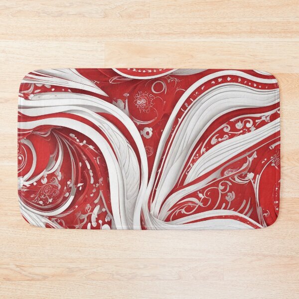 Item preview, Dynamic Red and White Pattern - Abstract Geometric Art designed and sold by The-Library.