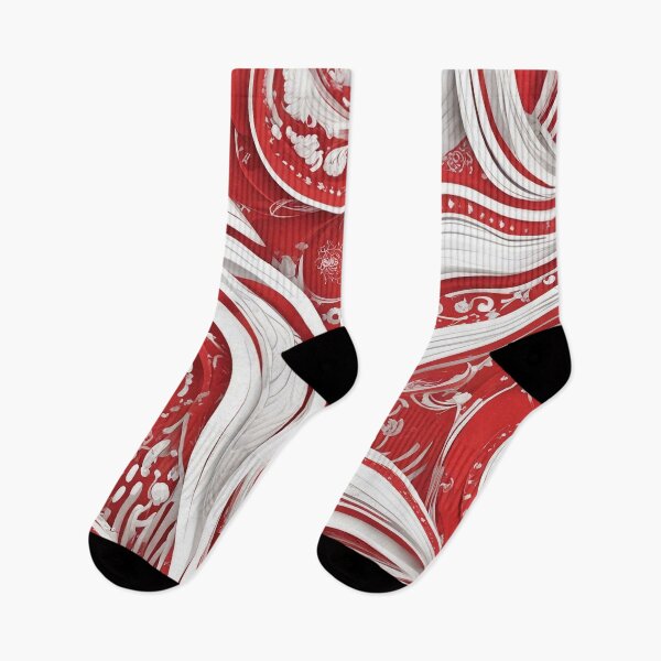 Item preview, Dynamic Red and White Pattern - Abstract Geometric Art designed and sold by The-Library.