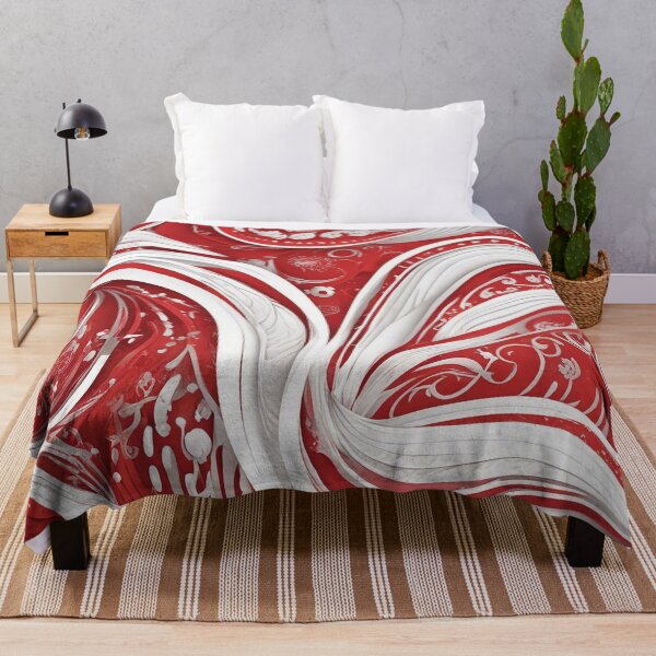 Item preview, Dynamic Red and White Pattern - Abstract Geometric Art designed and sold by The-Library.