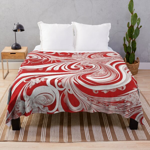 Item preview, Vibrant Red and White Pattern - Abstract Geometric Artwork designed and sold by The-Library.
