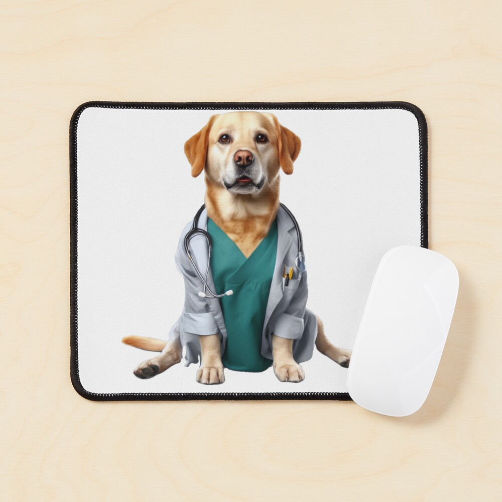 Golden Retriever Dog Dressed Up Like a Doctor Funny Cute Veterinarian Gift"  Art Board Print for Sale by ElegantTeaTime | Redbubble