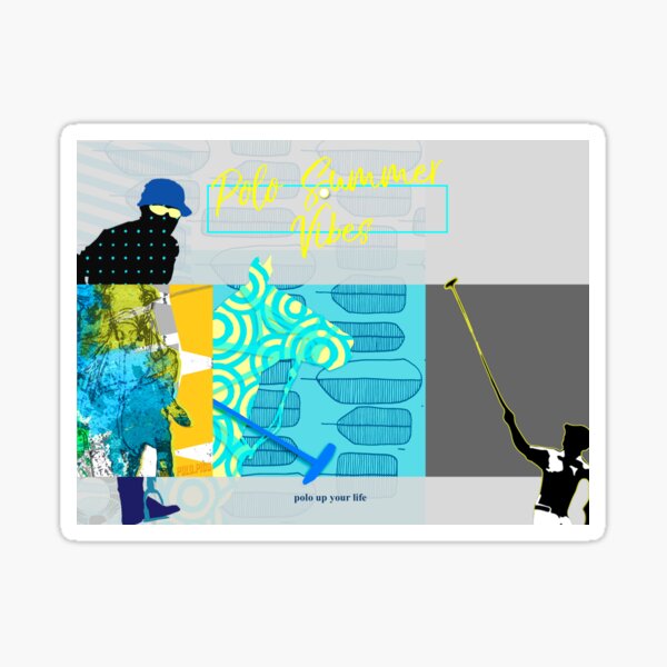 polo postcard turquoise Sticker