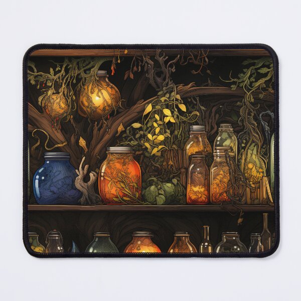 Item preview, A tarot-style artwork featuring a potion-filled witch's mystical brew designed and sold by StrawberryJolly.