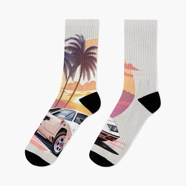 Item preview, Italian Sports Car Sunset: Retro Automotive Beauty designed and sold by Ceemko's Vintage Corner.