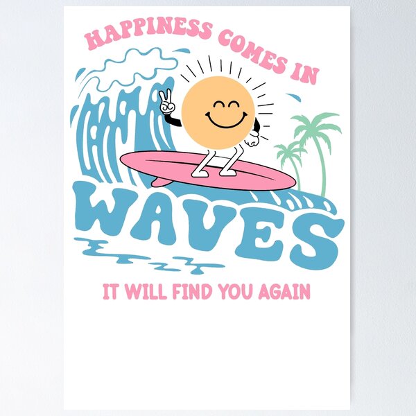Item preview, happy waves surf designed and sold by vilanovapop.