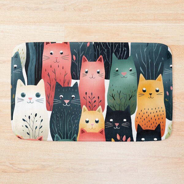 Item preview, flower pattern cat seamless patterns  designed and sold by Paint U by Krisanee.