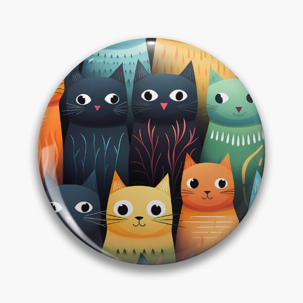 Item preview, multi colored cat seamless patterns  designed and sold by Paint U by Krisanee.
