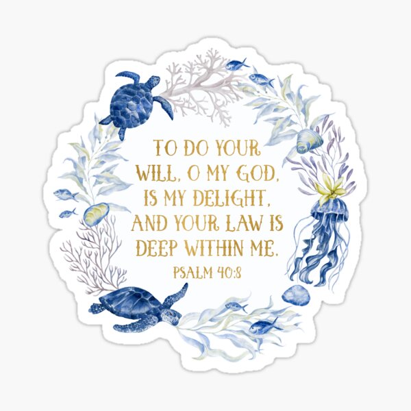 Item preview, Psalm 40:8 designed and sold by Paper Bee Gift Shop.