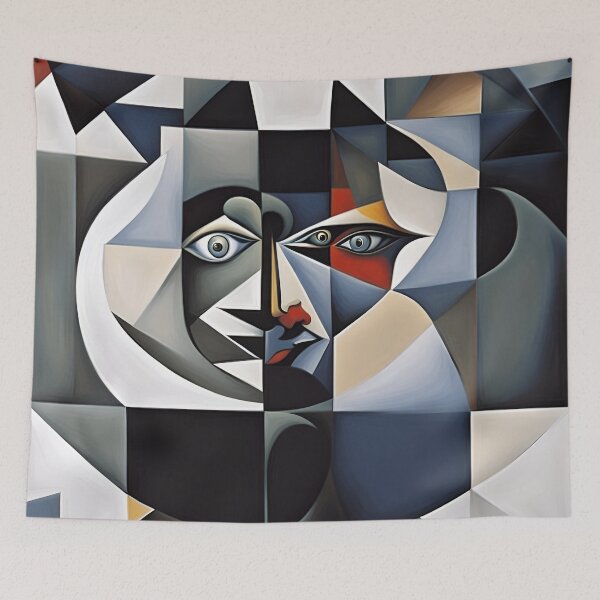 Item preview, Abstract Mistery Faces Art t shirt designed and sold by artmanikin.