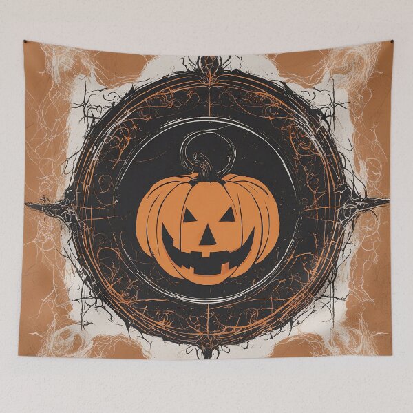 Item preview, Ethereal Halloween Pumpkin: Dark Whispers of October's Haunting Nights designed and sold by The-Library.