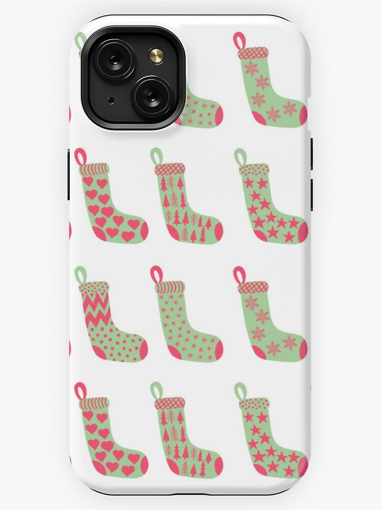  iPhone 12 mini Cute Pink and Green Preppy Christmas