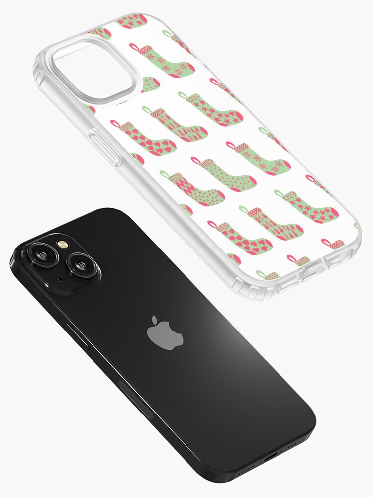  iPhone 12 mini Cute Pink and Green Preppy Christmas