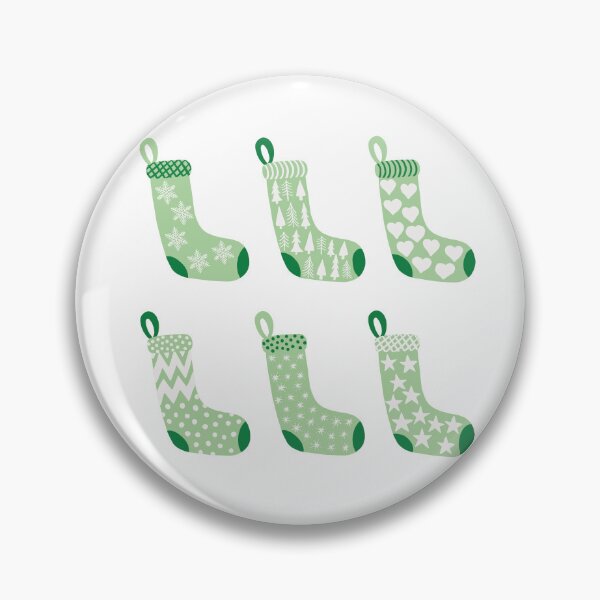 Item preview, Ivory and Light Green Christmas Stockings designed and sold by MoorePatterns.