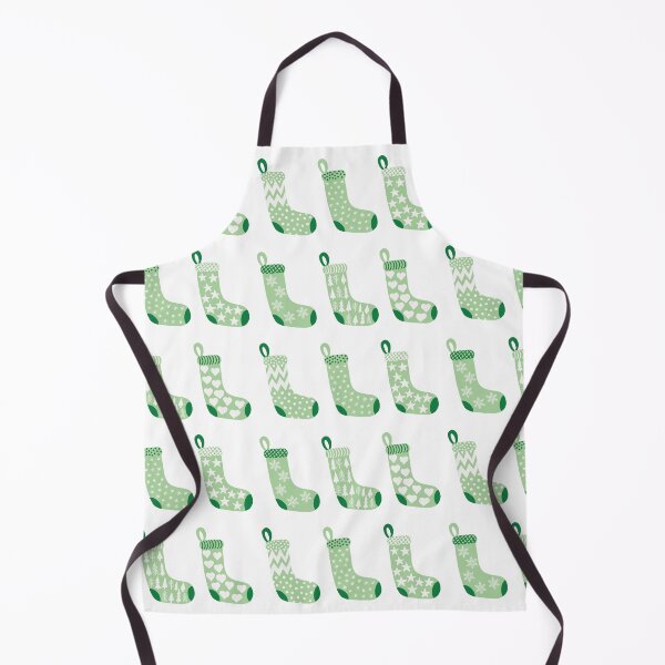 Item preview, Ivory and Light Green Christmas Stockings designed and sold by MoorePatterns.