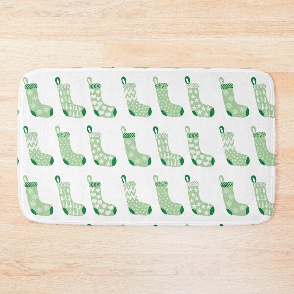 Item preview, Ivory and Light Green Christmas Stockings designed and sold by MoorePatterns.