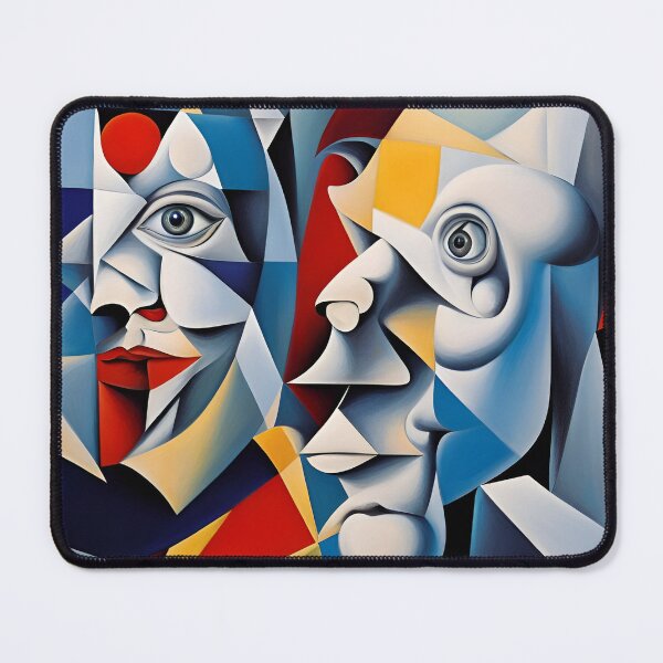 Item preview, Abstract Mistery Faces Fine Art t shirt designed and sold by artmanikin.