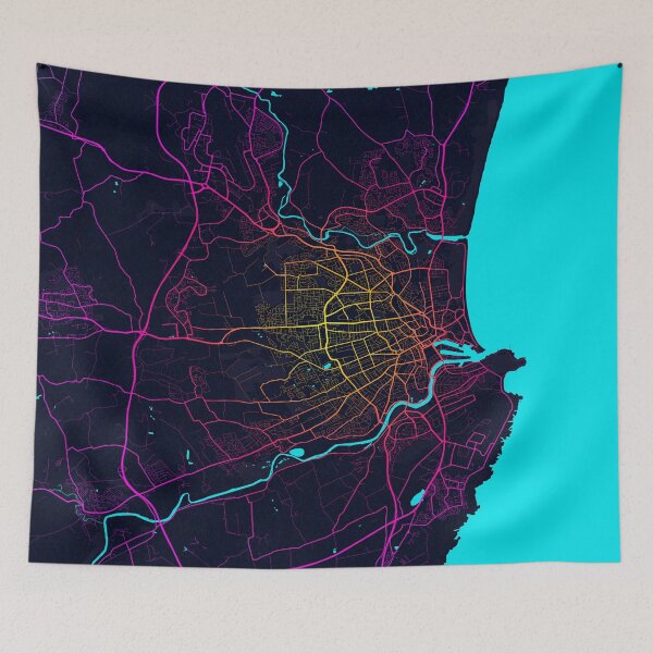 Item preview, Aberdeen City Map of Scotland - Neon designed and sold by deMAP.