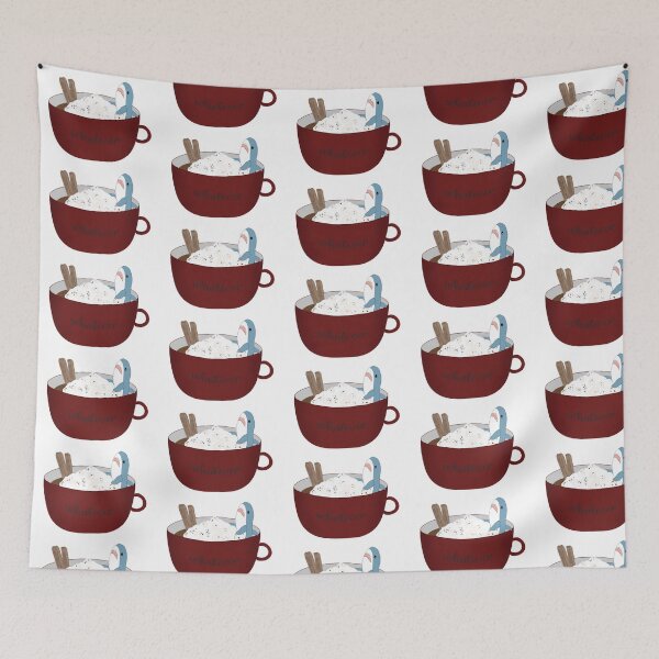 Item preview, Blahaj Hot Chocolate designed and sold by BreadCrumbBird.