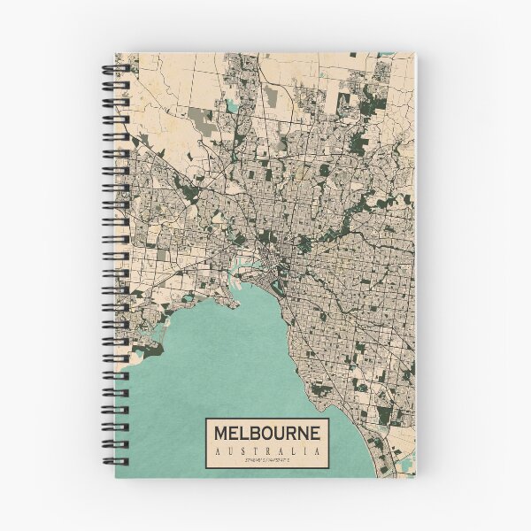 Item preview, Mapa de la ciudad de Melbourne de Australia - Vintage designed and sold by deMAP.