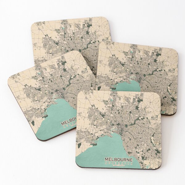 Item preview, Melbourne City Map of Australia - Vintage designed and sold by deMAP.