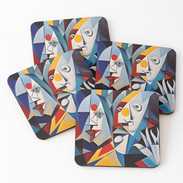 Item preview, Abstract Cubist Faces Art t shirt designed and sold by artmanikin.