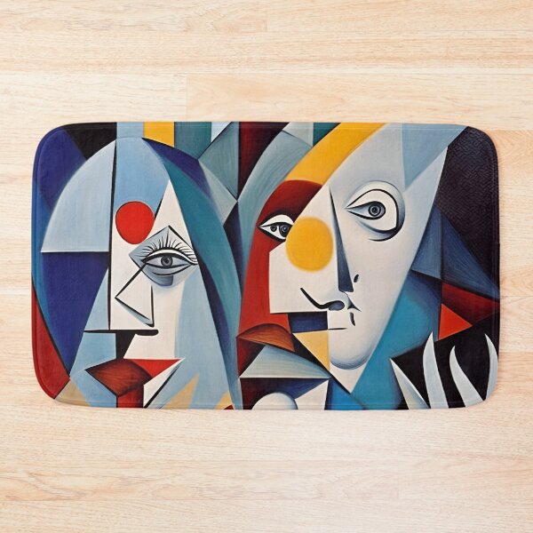 Item preview, Abstract Cubist Faces Art t shirt designed and sold by artmanikin.