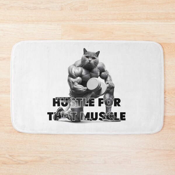 Item preview, Cat slave - The Muscular cat - Hustle for that muscle - Cat meme designed and sold by mamacub.