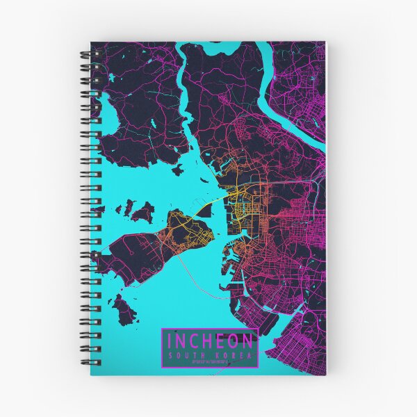 Item preview, Incheon City Map of South Korea - Neon designed and sold by deMAP.