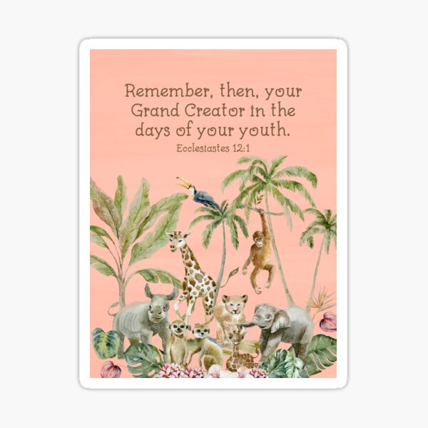 Item preview, Ecclesiastes 12:1 (Young Animals) designed and sold by Paper Bee Gift Shop.