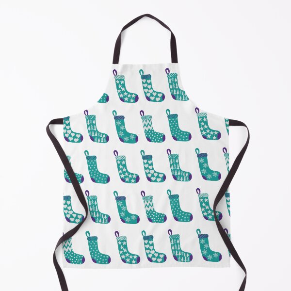 Item preview, Bright Aqua Violet Purple and Platinum Grey Christmas Stockings designed and sold by MoorePatterns.