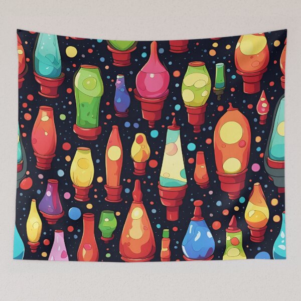 Item preview, Lava Lamps in Seamless Pattern designed and sold by SeamCraft.