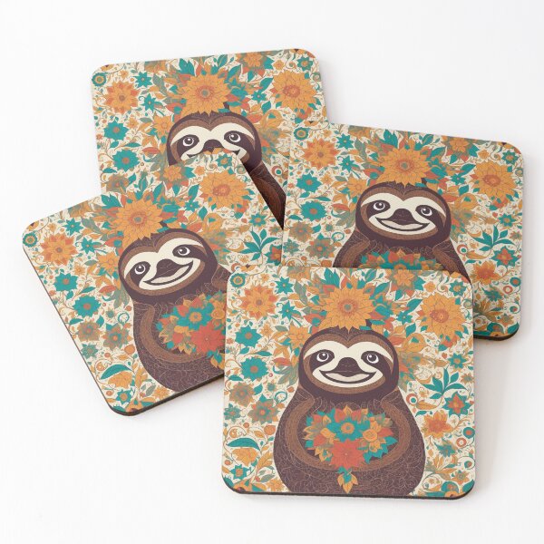 Item preview, Folk Art Sloth designed and sold by Retro Salt.