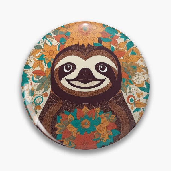 Item preview, Folk Art Sloth designed and sold by Retro Salt.