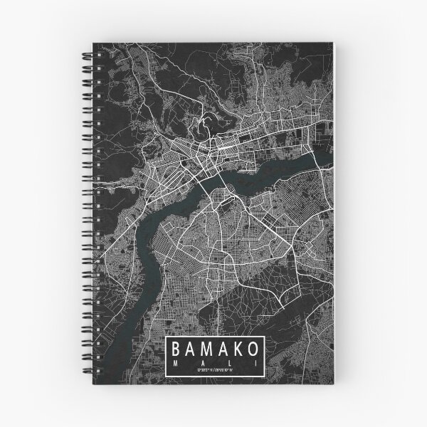 Item preview, Bamako City Map of Mali - Dark designed and sold by deMAP.
