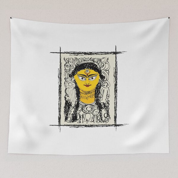 Item preview, Hindu Goddess Durga Face t-shirt | Hindu Goddess Durga Face art  designed and sold by KARTICK DUTTA.