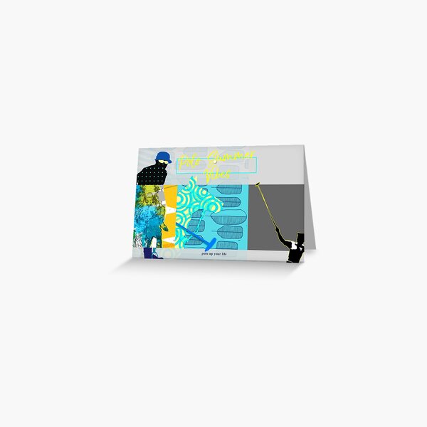 polo postcard turquoise Greeting Card