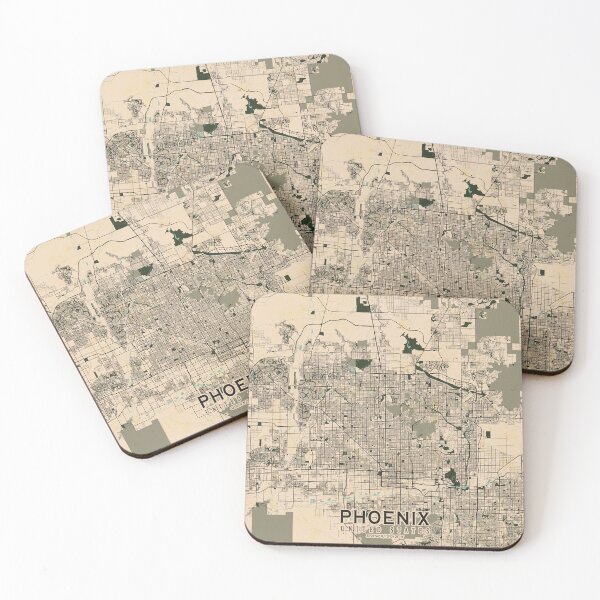 Item preview, Phoenix City Map of Arizona, USA - Vintage designed and sold by deMAP.
