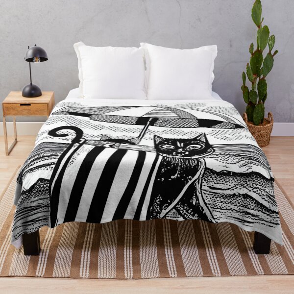 Item preview, Black cat travels to the beach designed and sold by ratchawoot.