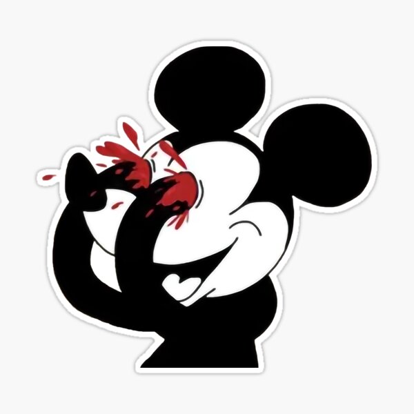 bloody eyes mickey" Sticker for Sale by Tog-shop | Redbubble