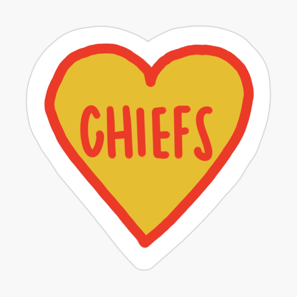 Chiefs Heart, Kansas city, KC Chiefs' Sticker